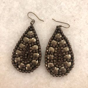 Brown statement earrings